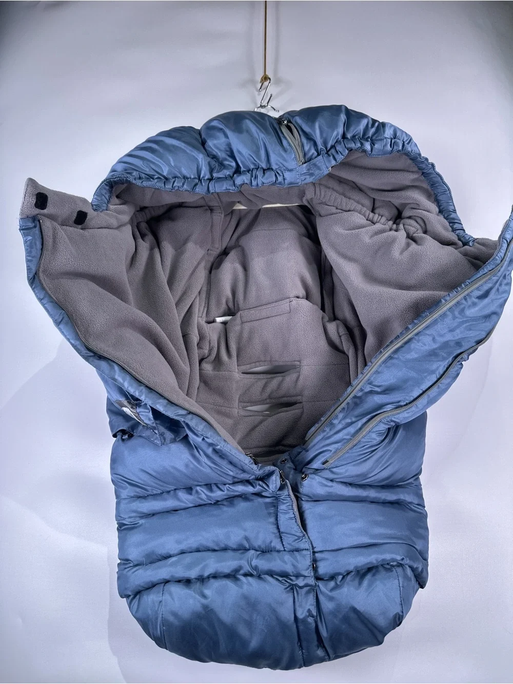 7 A.M. Enfant Blanket 212 Evolution Footmuff Nylon Slate Blue 0-4T